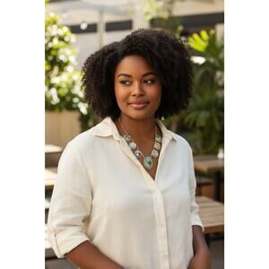 Vintage Abalone Shell Necklace Pendant Alpaca Silver Made In Mexico